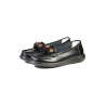 Mocasini cu Model Floral din Piele Naturală, Negru